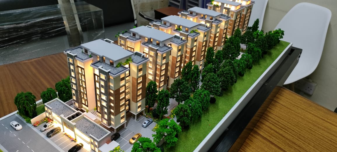 Architectural model being crafted in our Nairobi studio