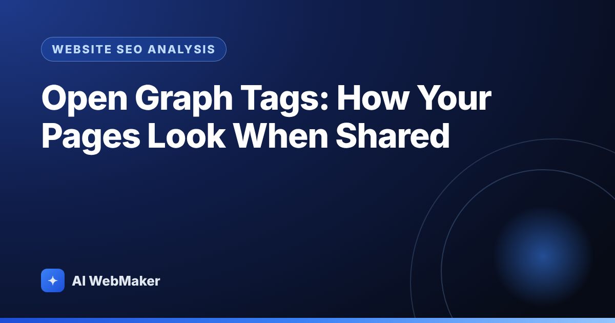 Open Graph Tags: How Your Pages Look When Shared