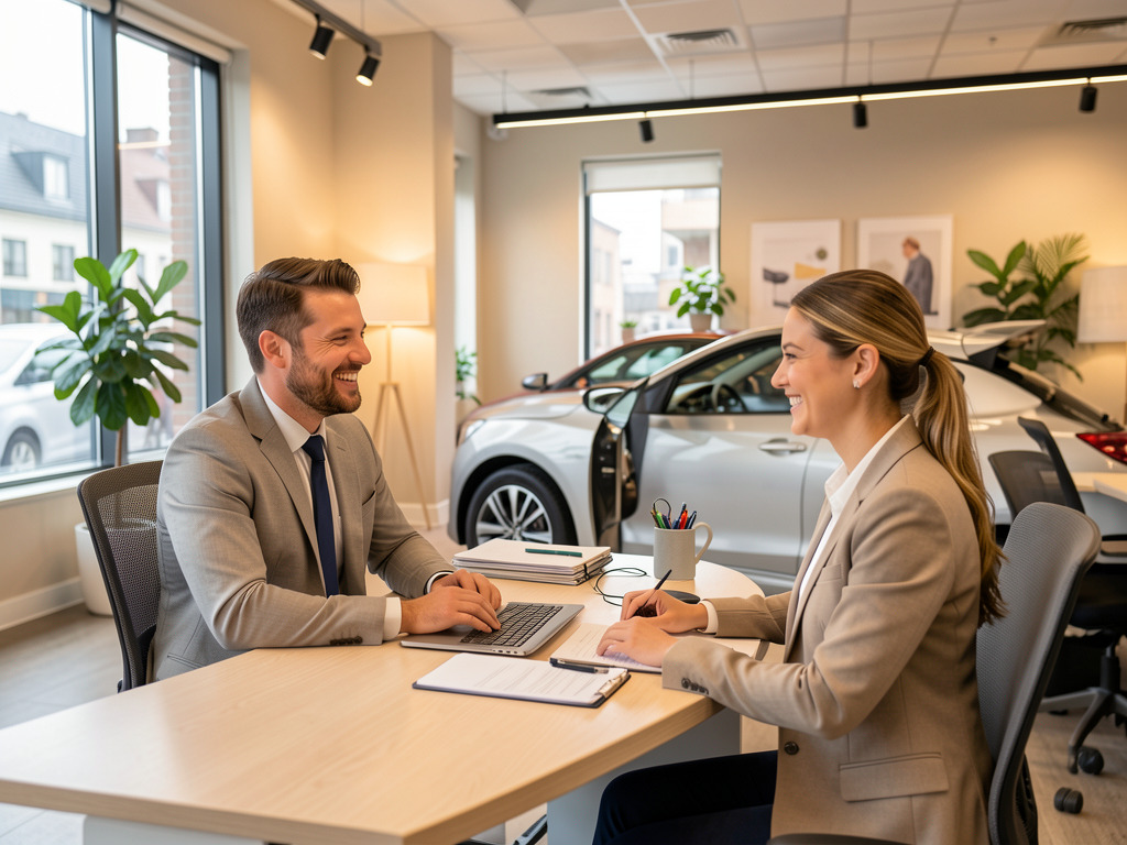Customers enjoying their rental car experience