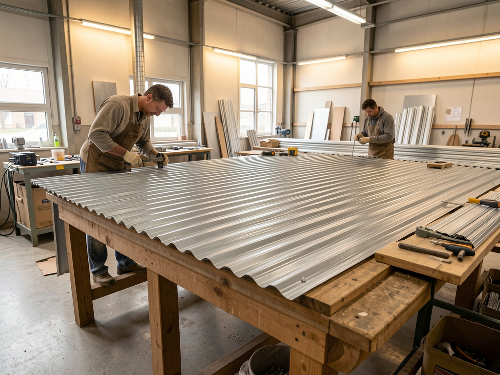 Stack of premium mabati roofing sheets in warehouse