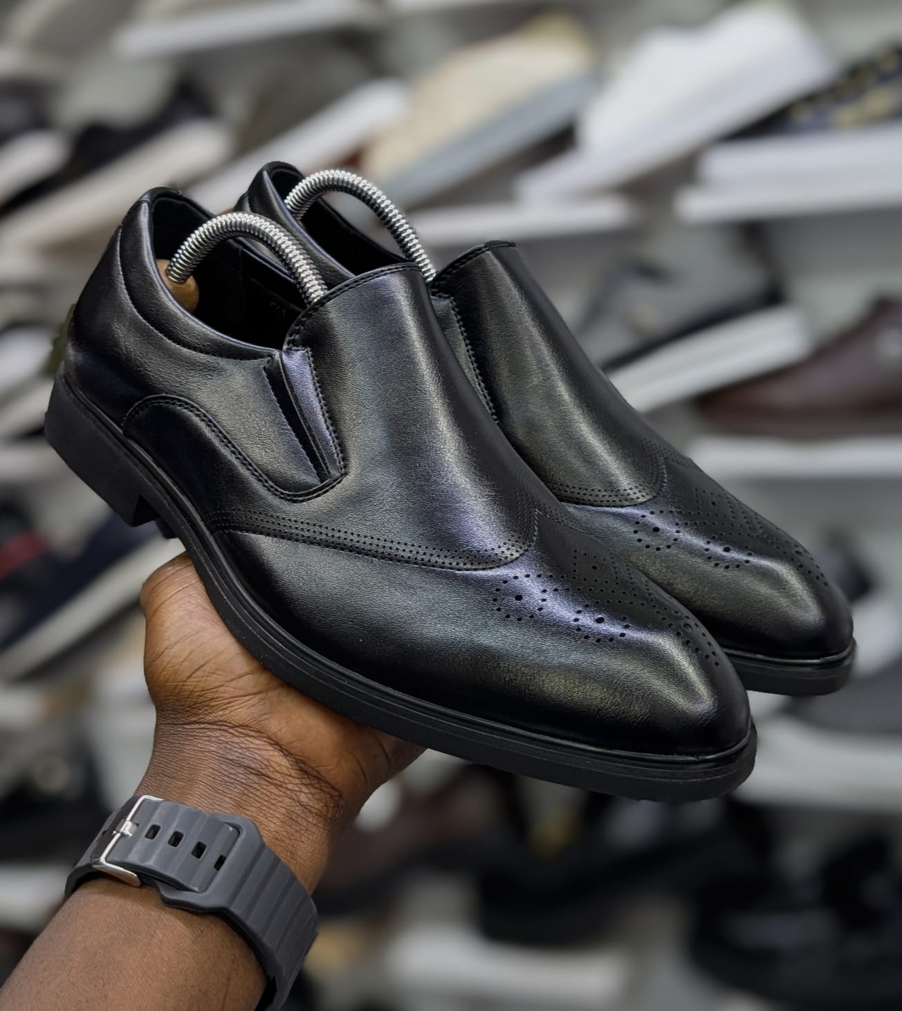 leather loafers